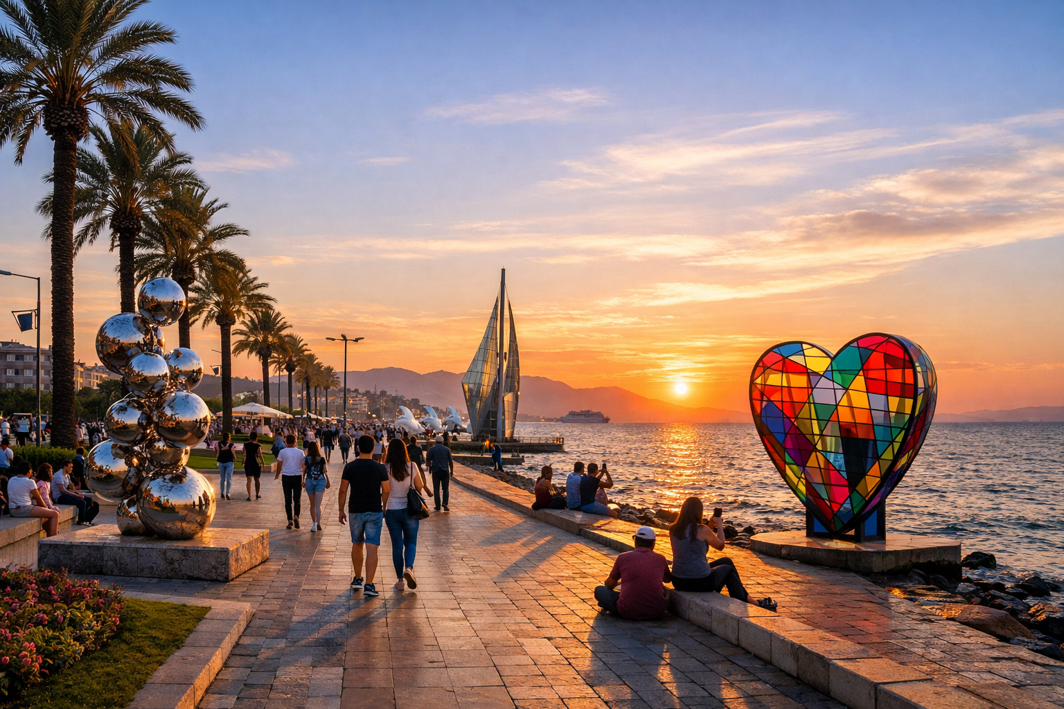 İzmir sahil ve kültür manzarası